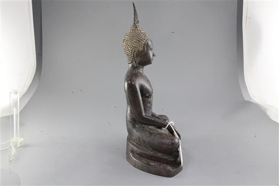 A Thai bronze seated figure of Buddha, 19th / 20th century, 38cm